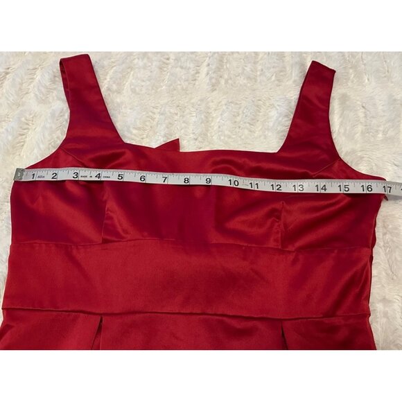 Johnny Martin Red Mini Sleeveless Formal Dress w/Bow Poly Blend Junior's Size 7 - Picture 6 of 16